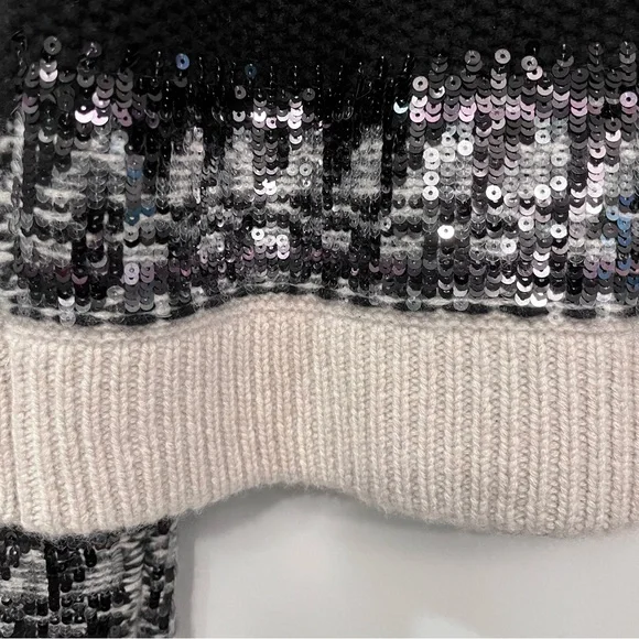 Zadig & Voltaire Christa 100% cashmere sequin sweater. Black - Picture 6 of 12